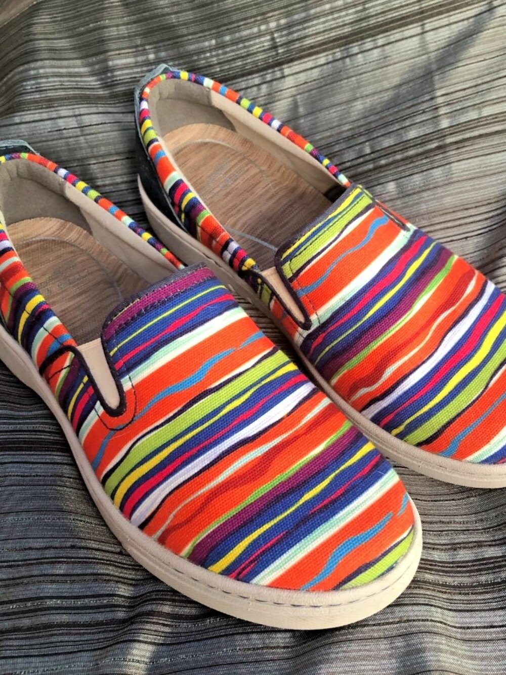 Dansko Belle Loafers Shoes Sz 38 Boho Slip On Sneakers Multi Color CUTE!!